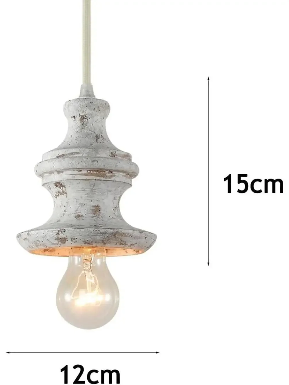 Rustic Wood Chandelier Farmhouse Loft Retro Pendant Light Ceiling Lamp 1 pcs